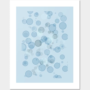 blue bubble pattern Posters and Art